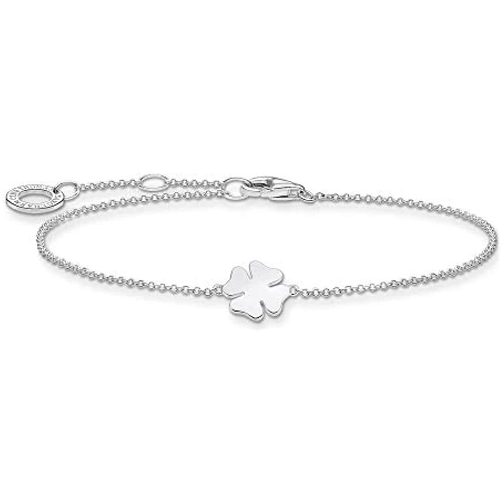 , Bracciale In Argento Sterling 925 Con Quadrifoglio E Argento, Colore: Argento, Cod. A1990-001-21-l19v - Foto 1