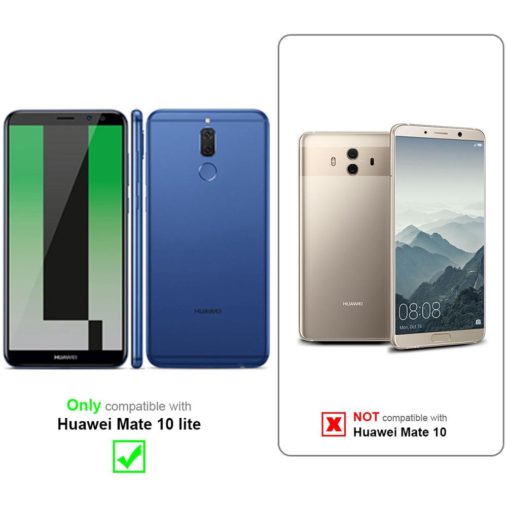 Custodia Compatibile Con Huawei Mate 10 Lite In Giallo - Rosa - Coperchio Protettivo Bicolore In Vetro Temperato E Silicone Tpu - Foto 2