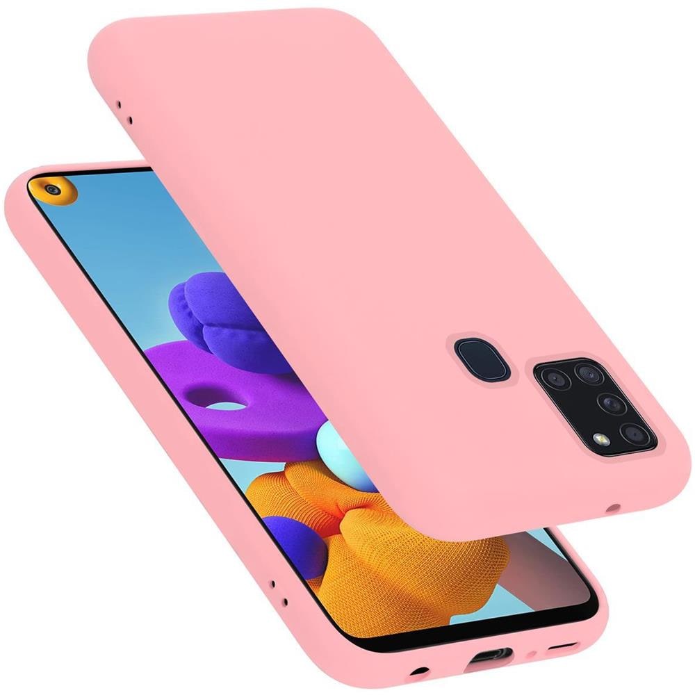 Custodia Compatibile Con Samsung Galaxy A21s In Liquid Rosa - Coperchio Protettivo In Silicone Tpu Flessibile - Foto 1