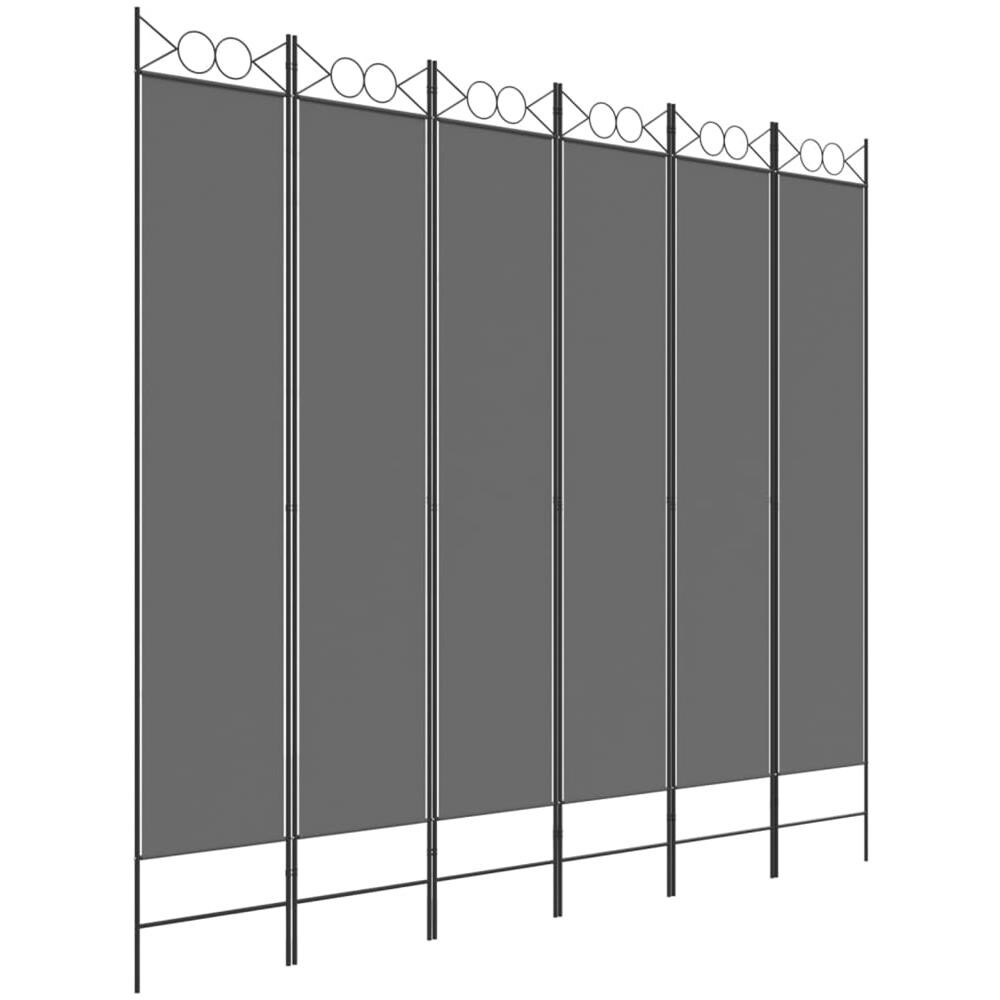 Divisorio A 6 Pannelli Antracite 240 X 220 Cm Tessuto - Foto 2