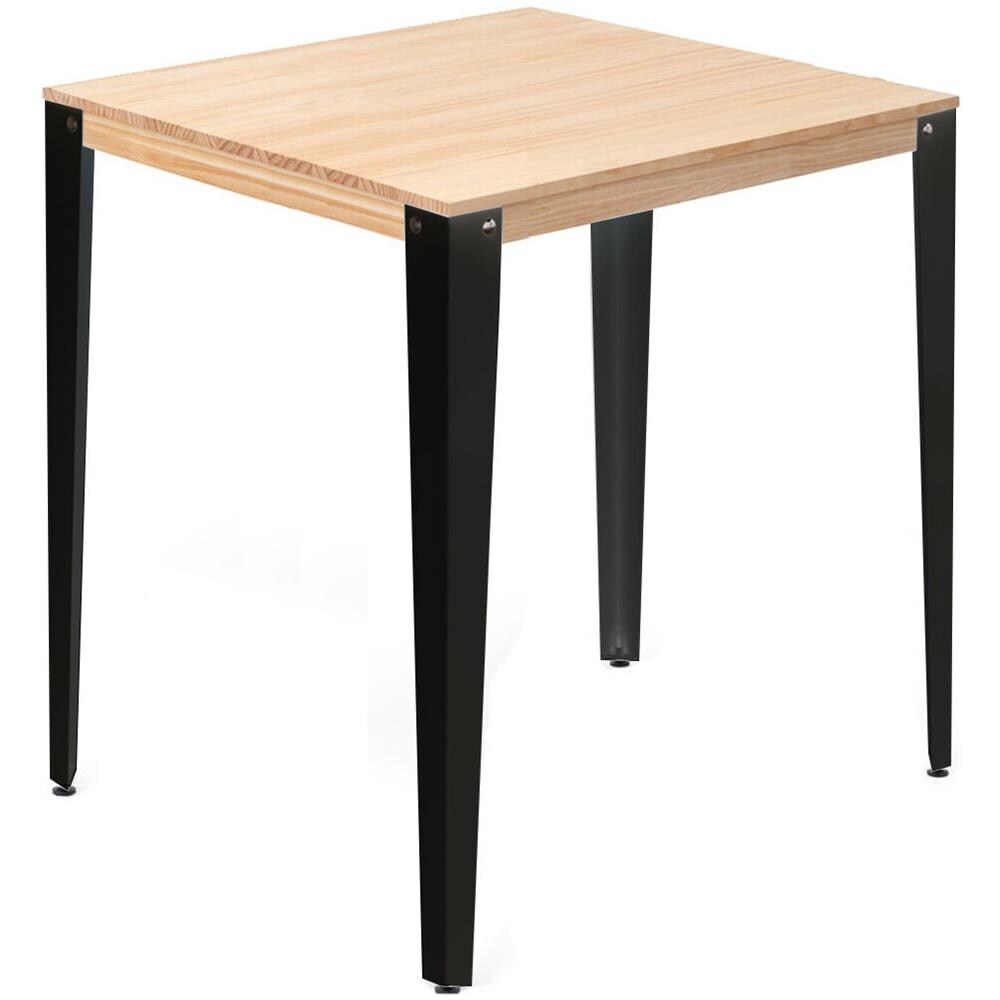Tavolino Da Caff&egrave; Quadrato Flash Furniture 35,5 Cm &ndash; Metallo Oro Antico E Nero, Grado Commerciale, Indoor/Outdoor