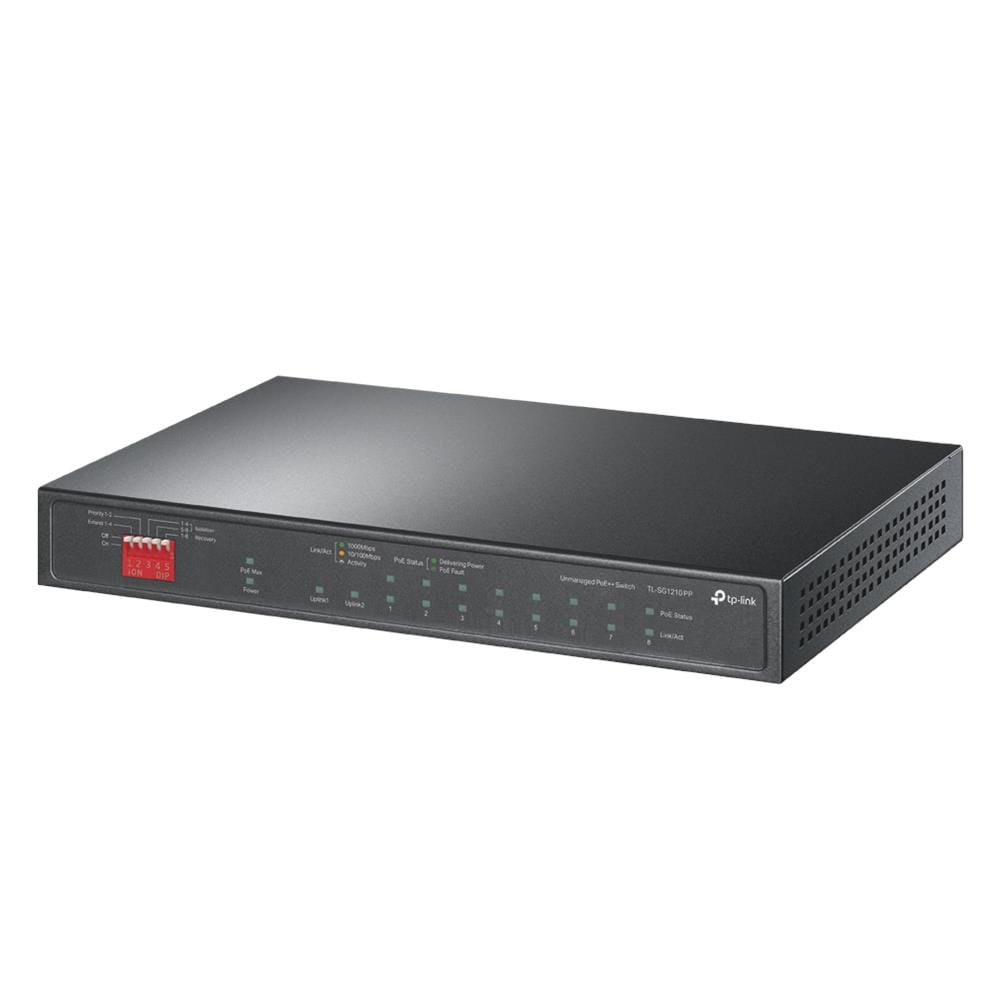 TL-SG1210PP switch di rete Non gestito Gigabit Ethernet (10/100/1000) Supporto Power over Ethernet (PoE) Nero - Foto 1