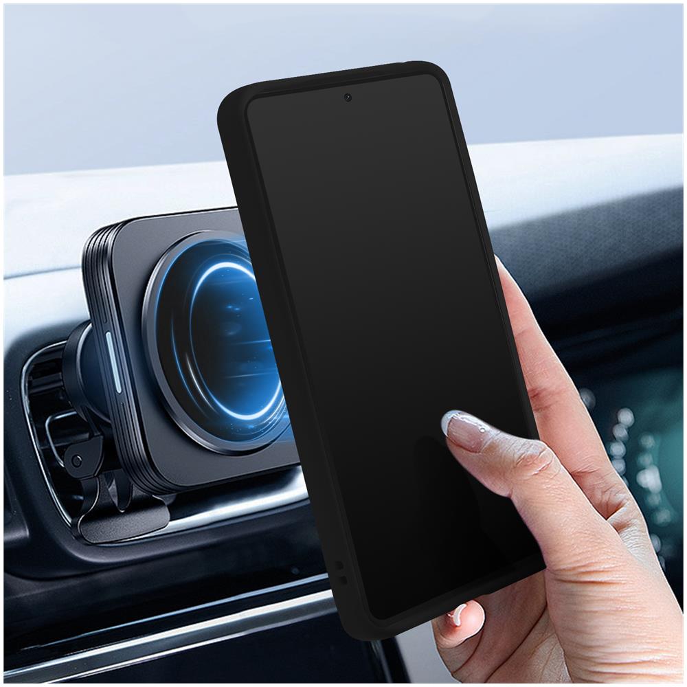 Cover Per Xiaomi 13t E 13t Pro Anello Metallico Supporto Bordo Nero - Foto 2