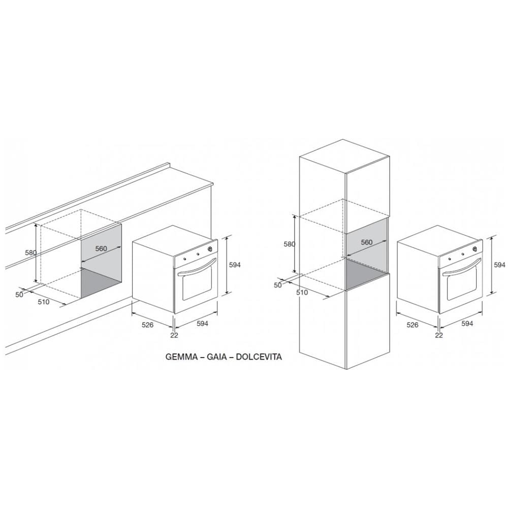 Forno Elettrico da Incasso 8022389010816 Capacità 66 L Multifunzione Ventilato Colore Bianco - Foto 3