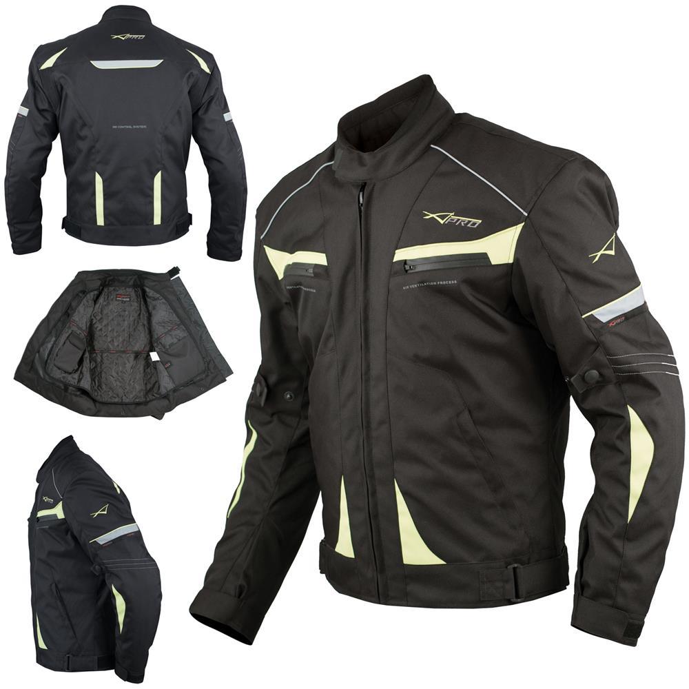 Giacca Moto Sport Tessuto Protezioni Ce Impermeabile Ventilata Fluo 2x - Foto 1