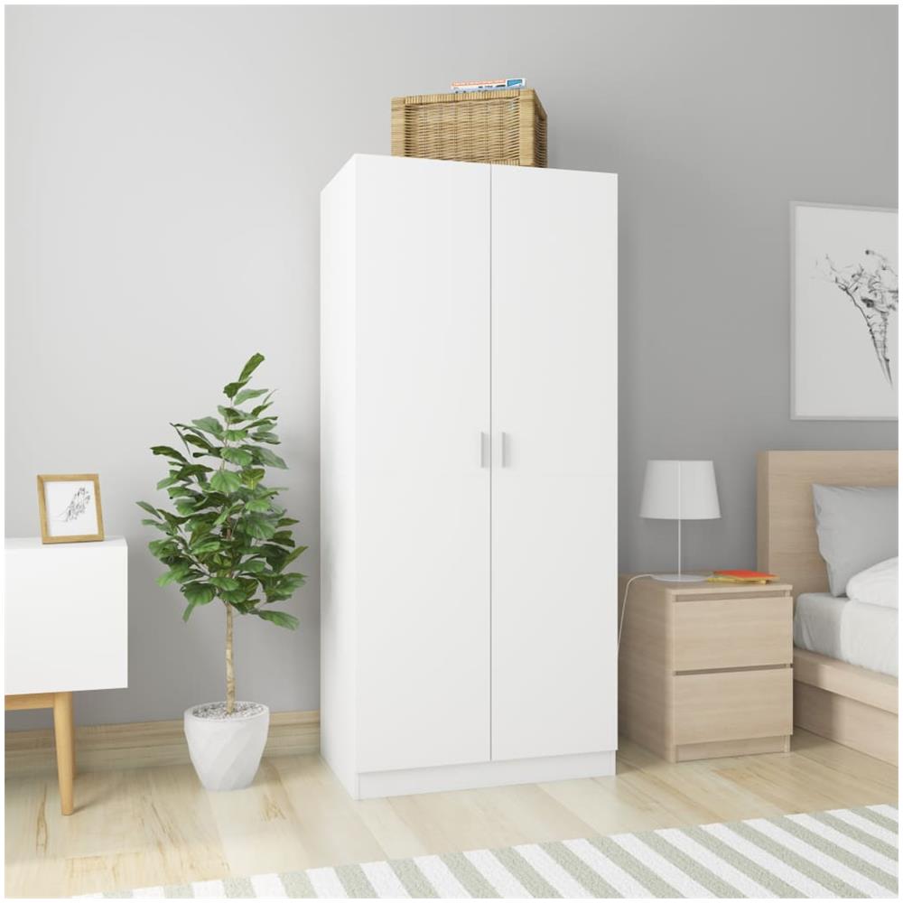 Armadio Bianco 80x52x180 cm in Legno Multistrato - Foto 1