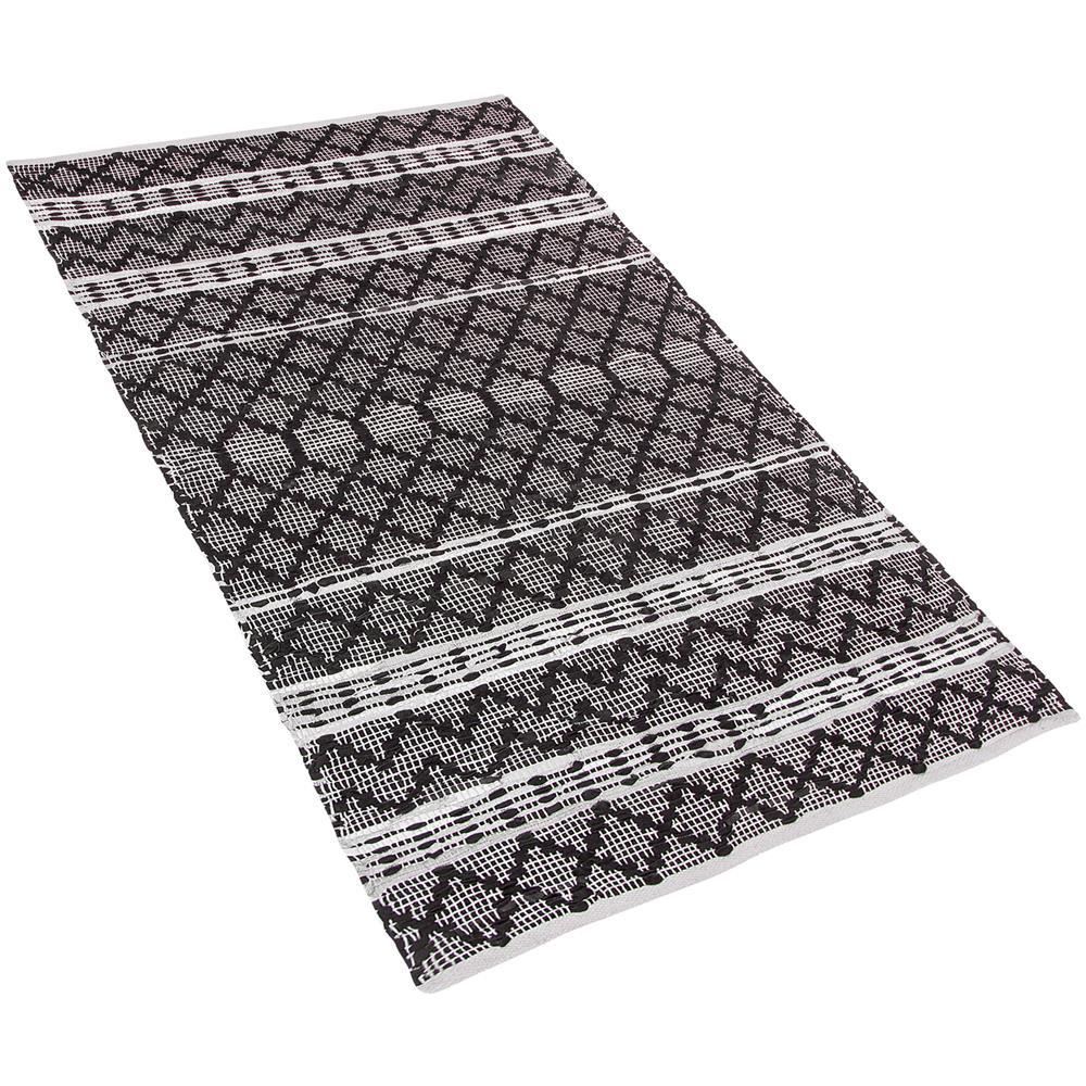 Tappeto In Pelle Nero / beige 80 X 150 Cm Fehimli - Foto 1