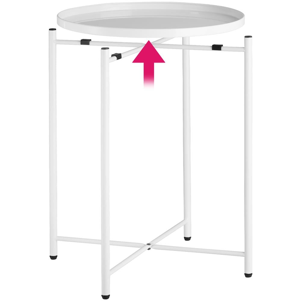 Tavolino Chester 45,5 X 45,5 X 53 Cm - Bianco - Foto 5