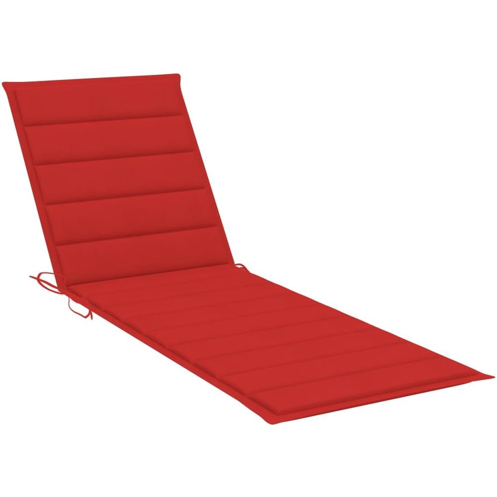 Cuscino per Lettino Prendisole Rosso 200x60x4 cm in Tessuto - Foto 1