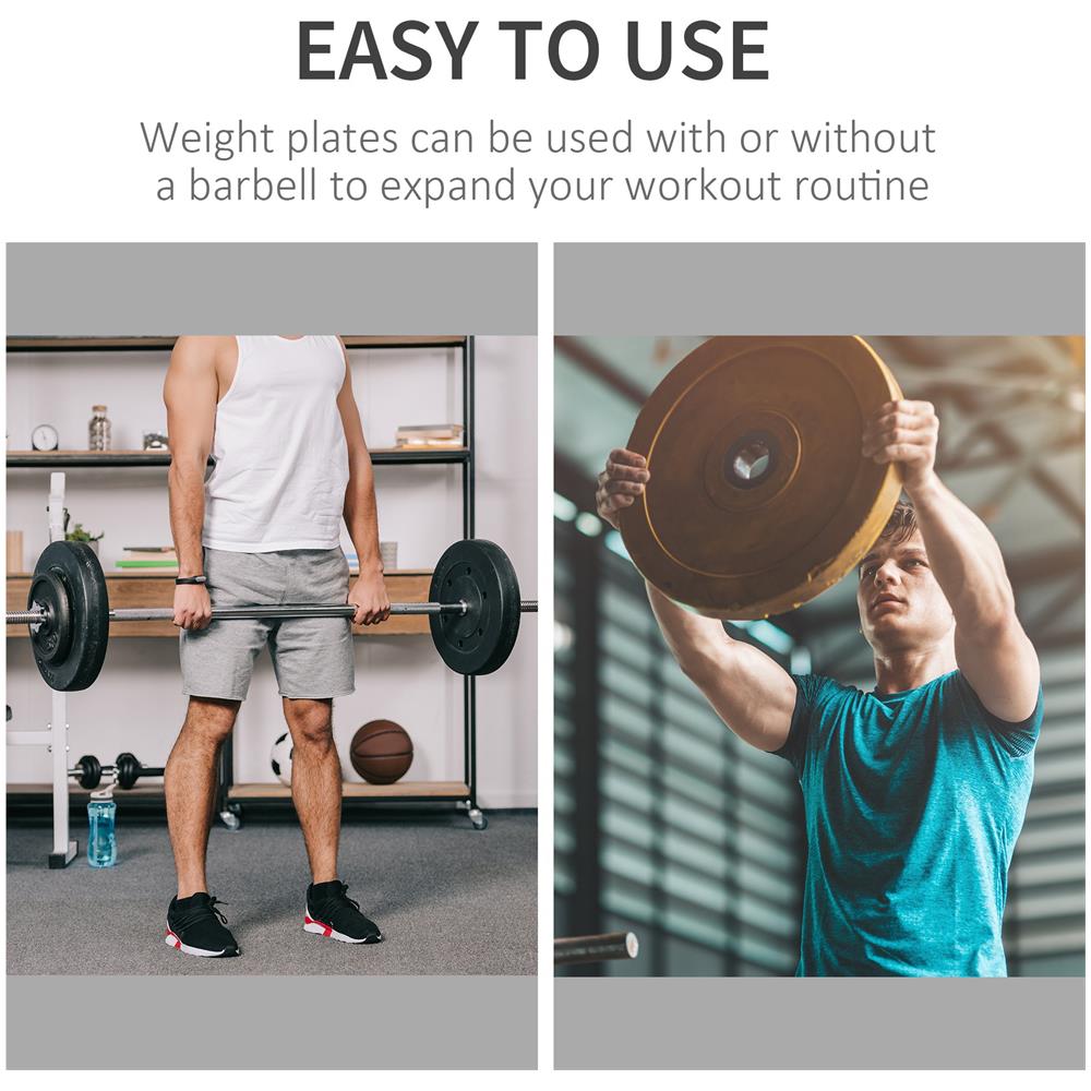 Set Di 6 Dischi Pesi Per Bilanciere Peso Totale 35kg - Grigio - Foto 2