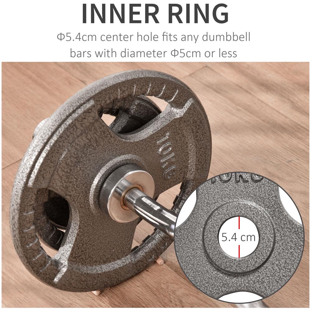 Set Di 6 Dischi Pesi Per Bilanciere Peso Totale 35kg - Grigio - Foto 8