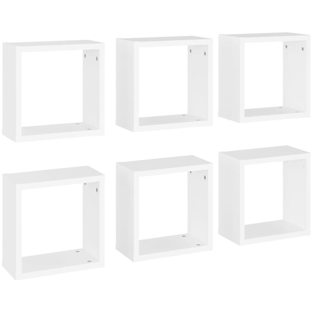 Mensole Parete a Cubo 6 pz Bianche 30x15x30 cm - Foto 2