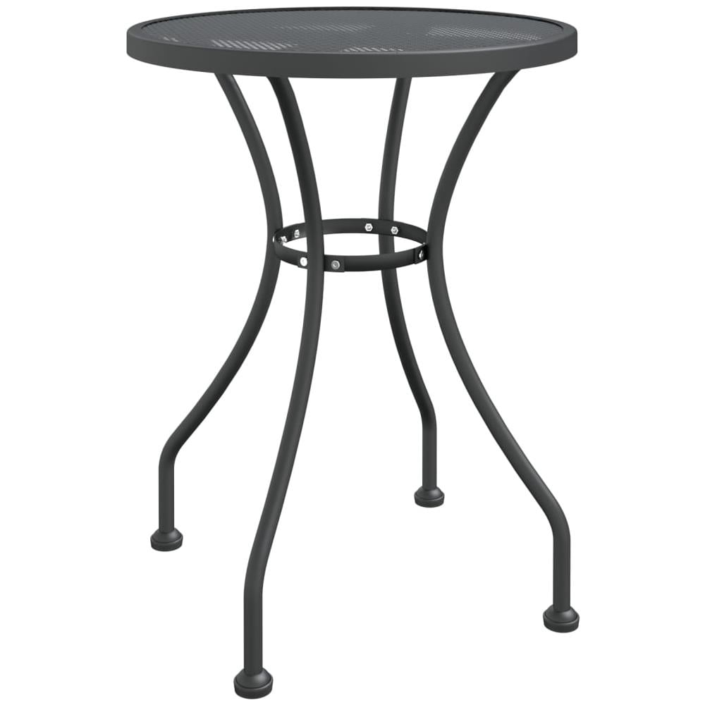 Tavolo Da Giardino Ø60x72 Cm Rete Metallica Espansa Antracite - Foto 1