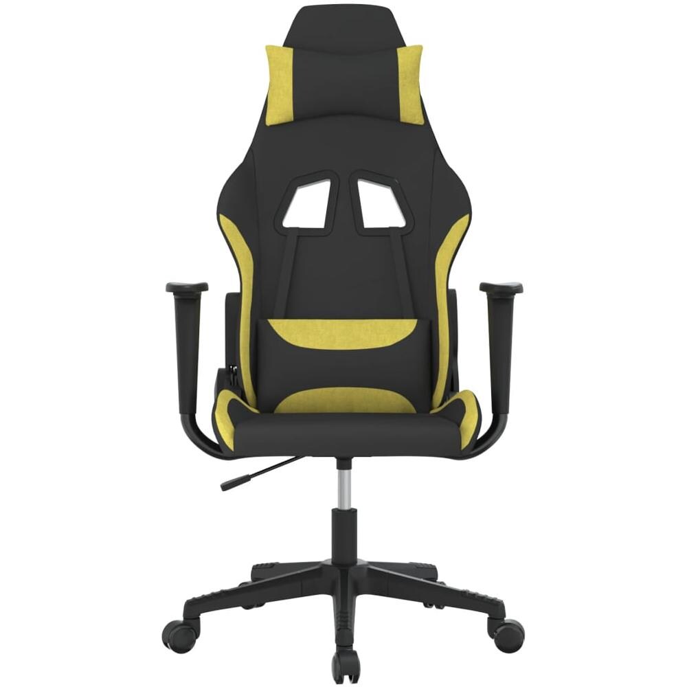 Sedia Da Gaming Nero E Verde Chiaro In Tessuto - Foto 10