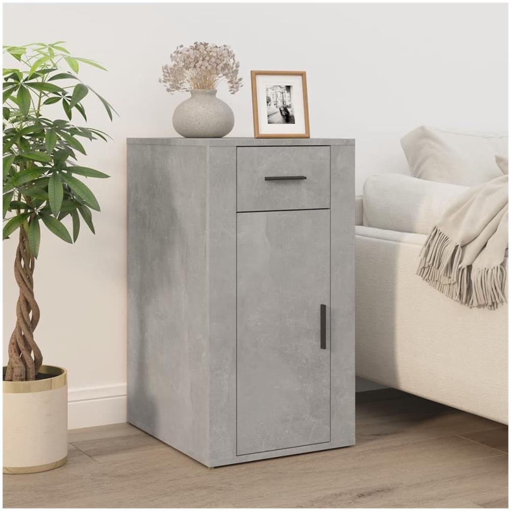 Mobile Scrivania Grigio Cemento 40x49x75 Cm Legno Multistrato - Foto 1