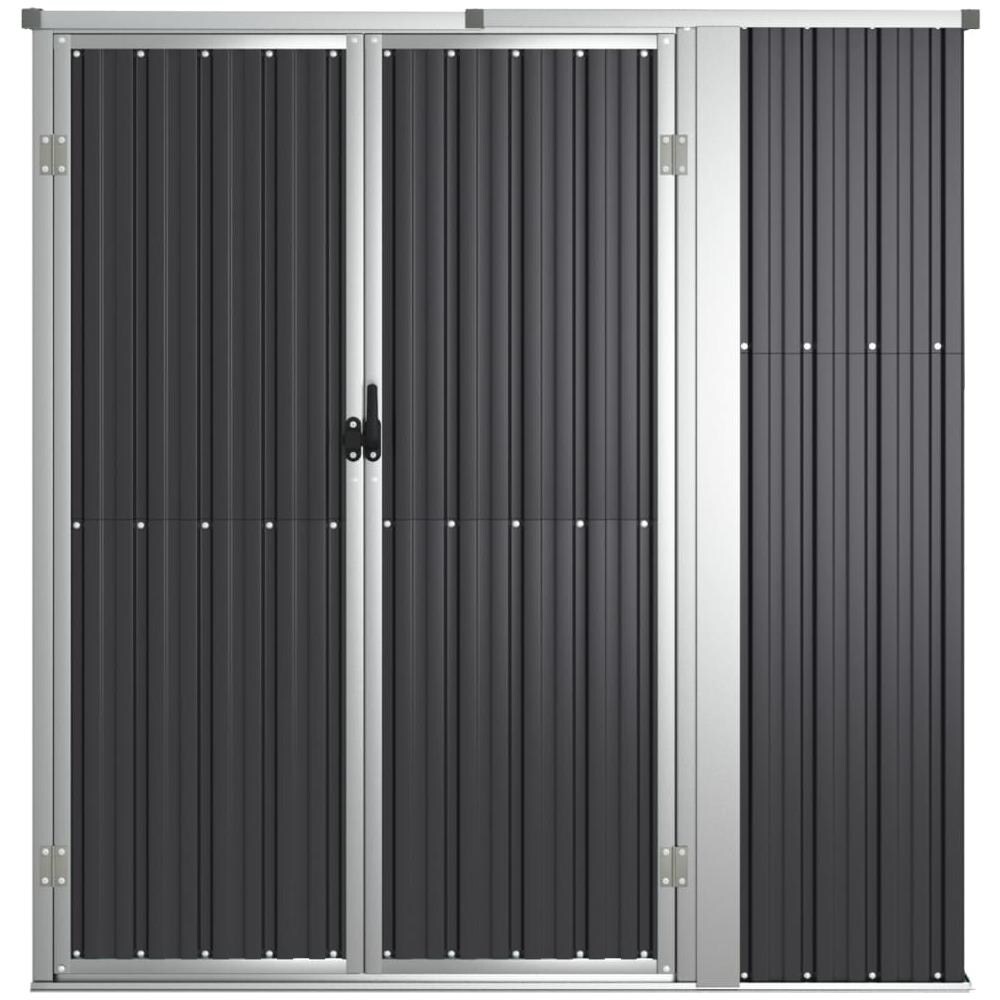 Capanno per Attrezzi Antracite 161x89x161 cm Acciaio Zincato - Foto 3
