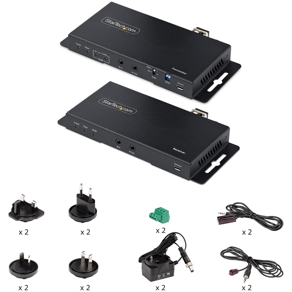 Kit Extender HDMI su fibra ottica LC, 4K 60Hz fino a 1km (Single Mode) o 300m (Multimode) - Estensore HDMI, HDR, HDCP, 3,5mm Audio /RS232/IR Extender, Kit trasmettitore e ricevitore - Foto 7