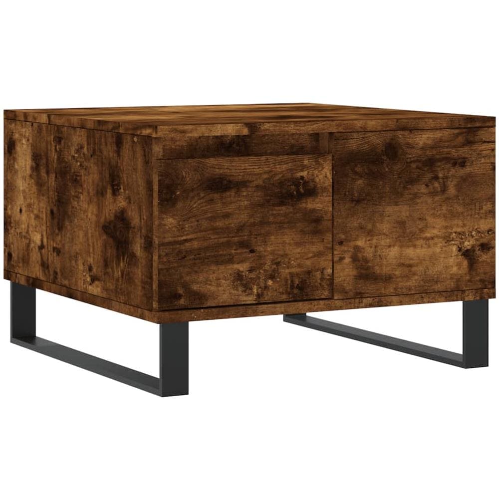 Tavolino Da Salotto Rovere Fumo 55x55x36,5 Cm Legno Multistrato - Foto 2