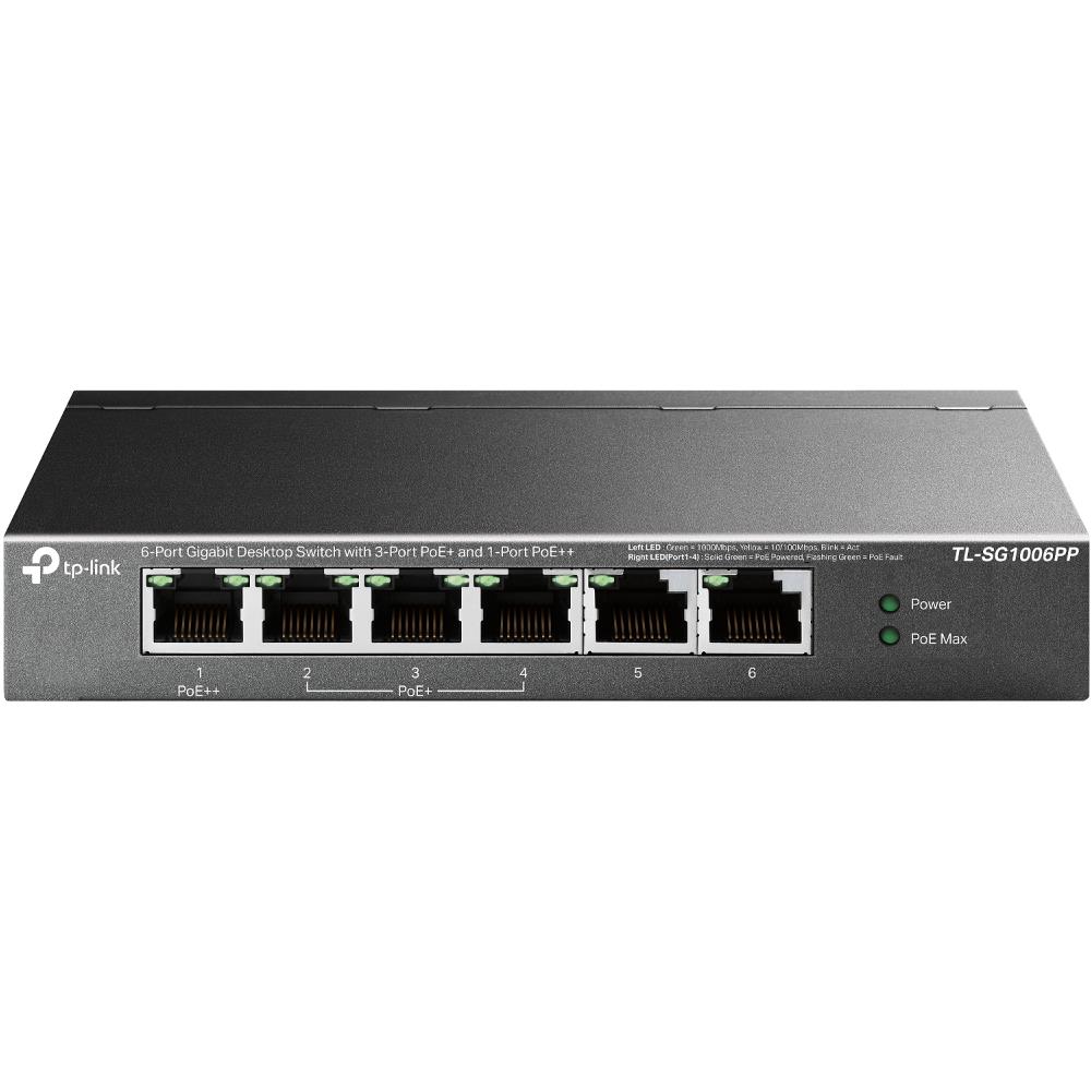 Switch TL-SG1006PP Non Gestito Quantità di porte RJ-45: 6 PoE 12 Gbit /s Grigio - Foto 1