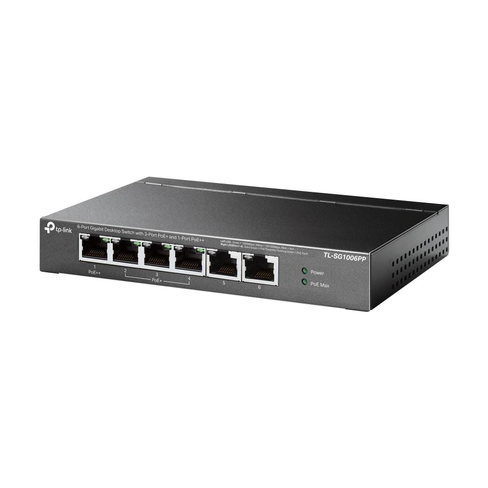 Switch TL-SG1006PP Non Gestito Quantità di porte RJ-45: 6 PoE 12 Gbit /s Grigio - Foto 2