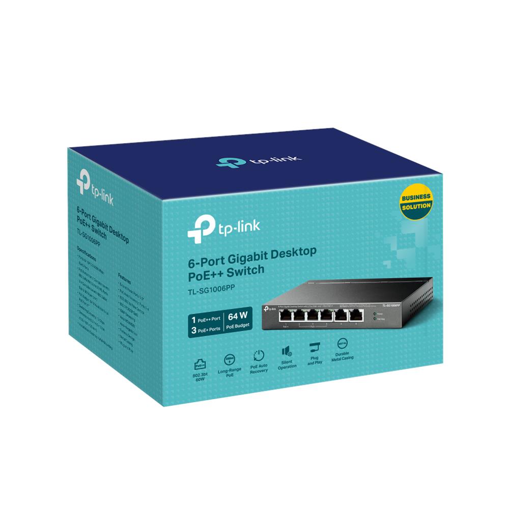 Switch TL-SG1006PP Non Gestito Quantità di porte RJ-45: 6 PoE 12 Gbit /s Grigio - Foto 8