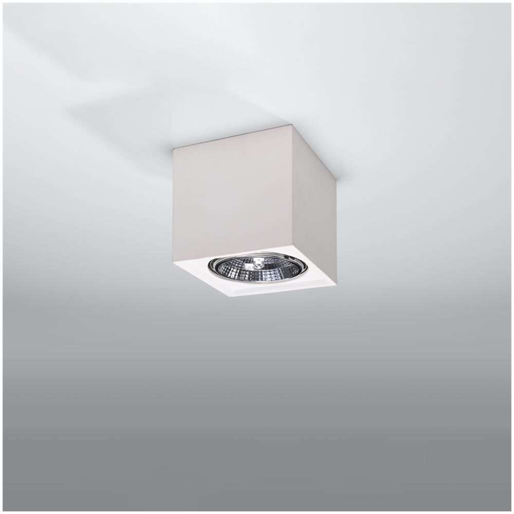 Lampada Da Parete In Ceramica Seida Sl. 0850 - Moderno Lampade Da Soffitto Bianco 14x14x14 Cm - Foto 2