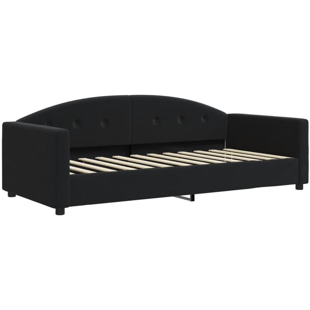 Letto Da Giorno Nero 90x190 Cm In Velluto - Foto 1