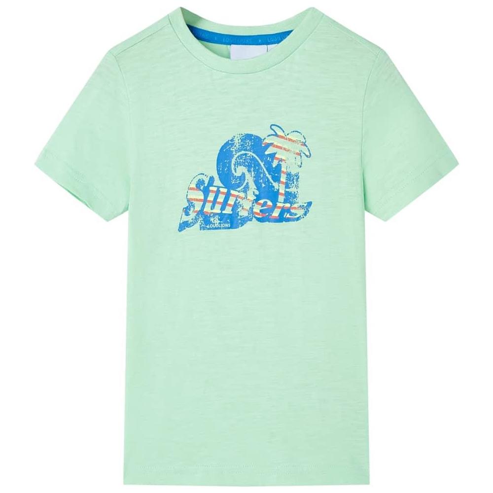 Maglietta da Bambino Verde Chiaro 140 - Foto 1