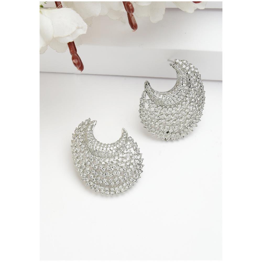Collezione Diva Orecchini a Mezzaluna Design in Zirconia Cubica - Foto 1