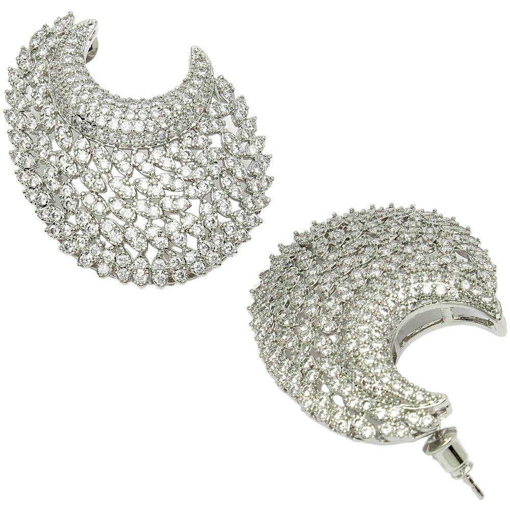 Collezione Diva Orecchini a Mezzaluna Design in Zirconia Cubica - Foto 2