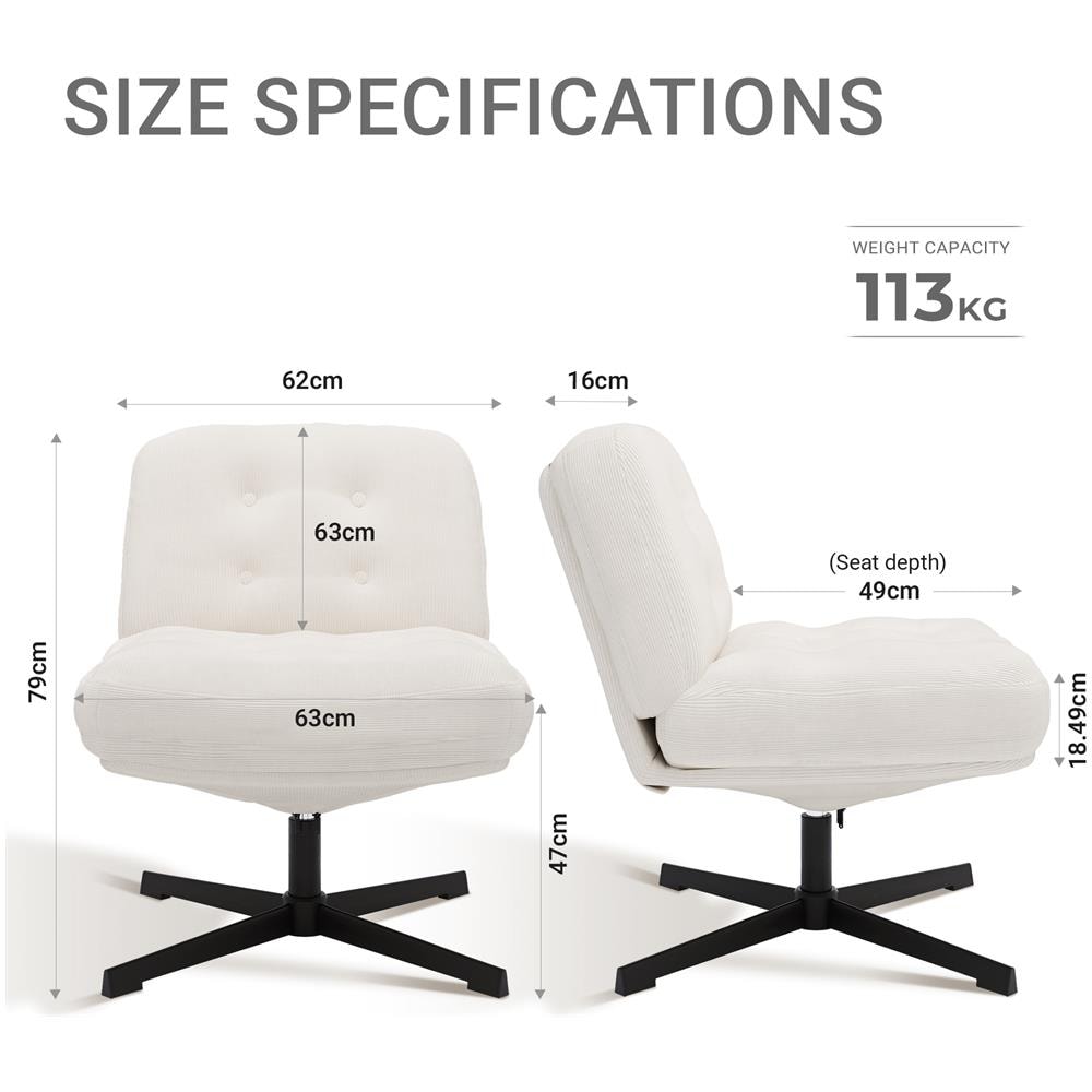 Sedia Da Ufficio, Con Ampia Seduta In Memory Foam, Elevato Comfort Di Seduta E Supporto Ottimale, Ideale Per Ufficio E Home Office, Colore Bianco - Foto 2