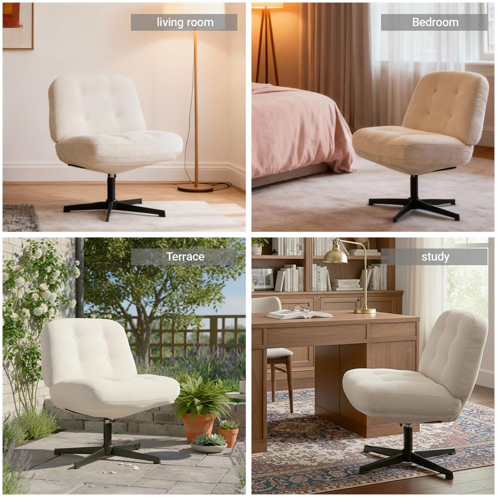 Sedia Da Ufficio, Con Ampia Seduta In Memory Foam, Elevato Comfort Di Seduta E Supporto Ottimale, Ideale Per Ufficio E Home Office, Colore Bianco - Foto 8