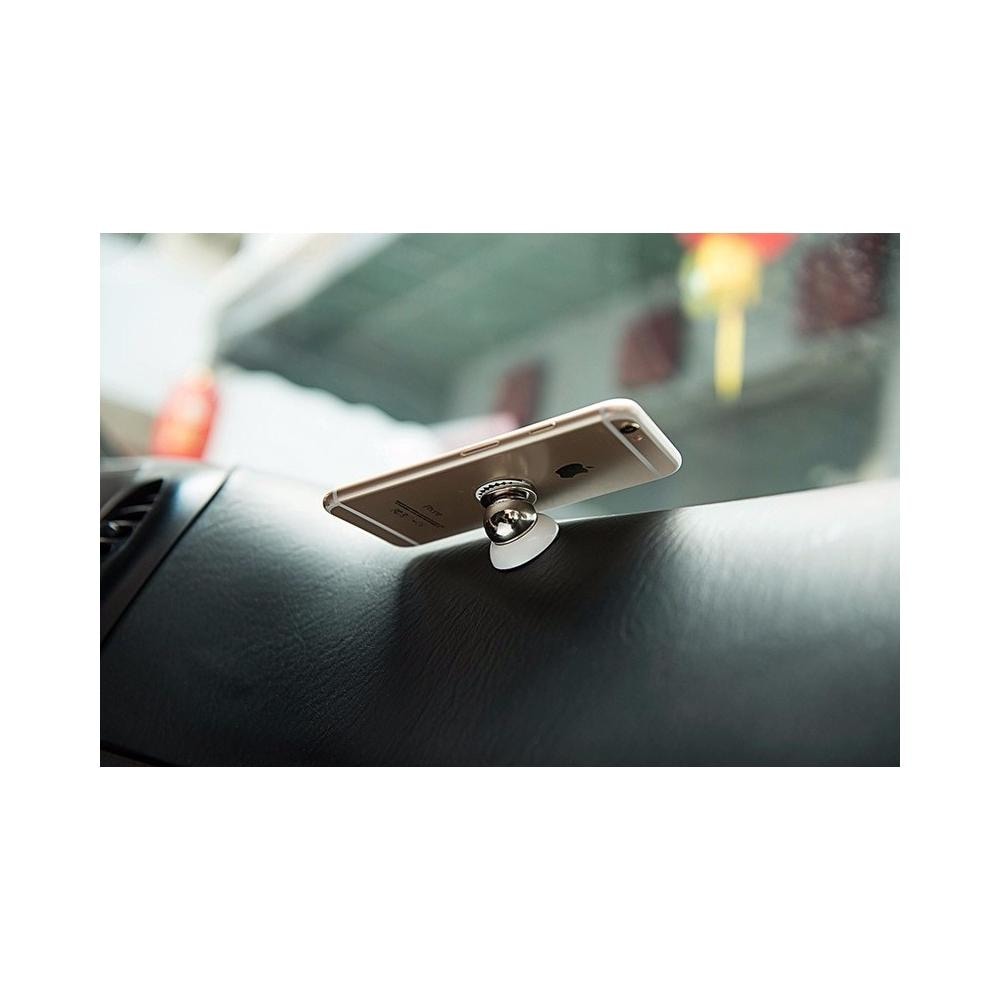 Supporto Universale Con Magnete Sferico Da Auto Per Smartphone E Tablet Nero Con Adesivo - Foto 2