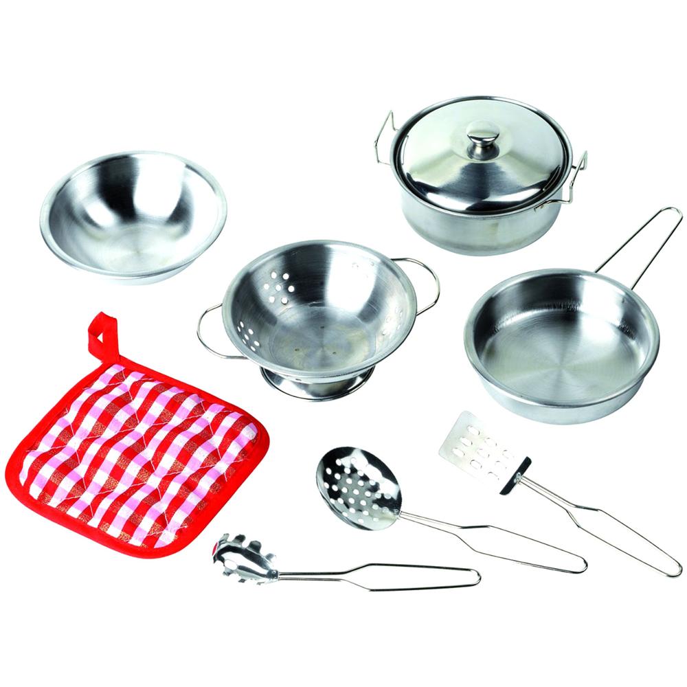 Set Da Cucina 8 Pezzi In Metallo Giocattolo Per Bambini Età  3 Anni - Foto 1