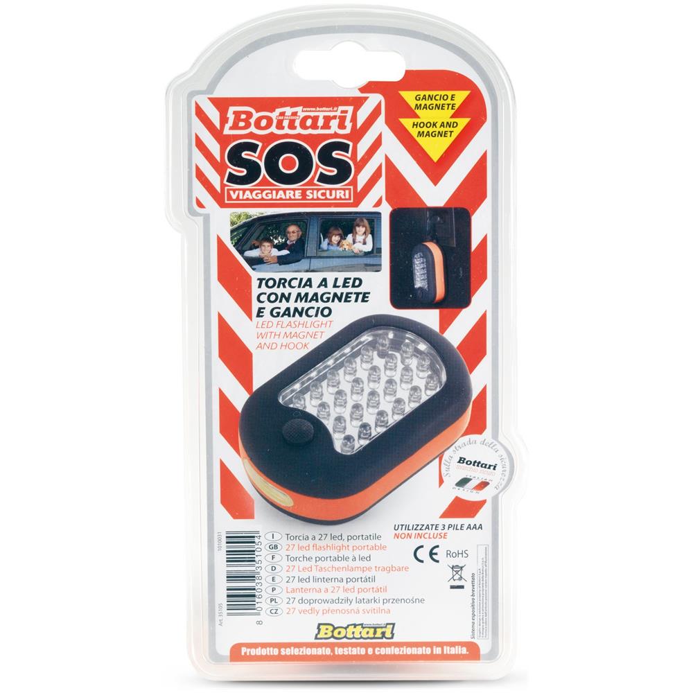 Torcia A Led Multifunzioni S. o. s 27 Led Portatile - Foto 1