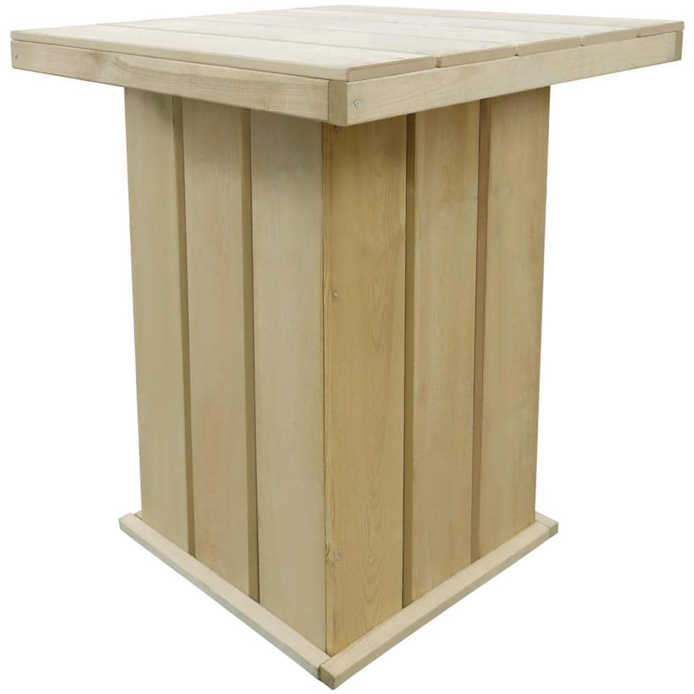 Tavolo Da Bar Esterno Legno Di Pino Impregnato Fsc 75x75x110cm - Foto 1