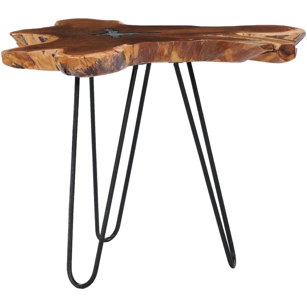 Tavolino Da Caffè 70x45 Cm Legno Massello Teak E Poliresina - Foto 2
