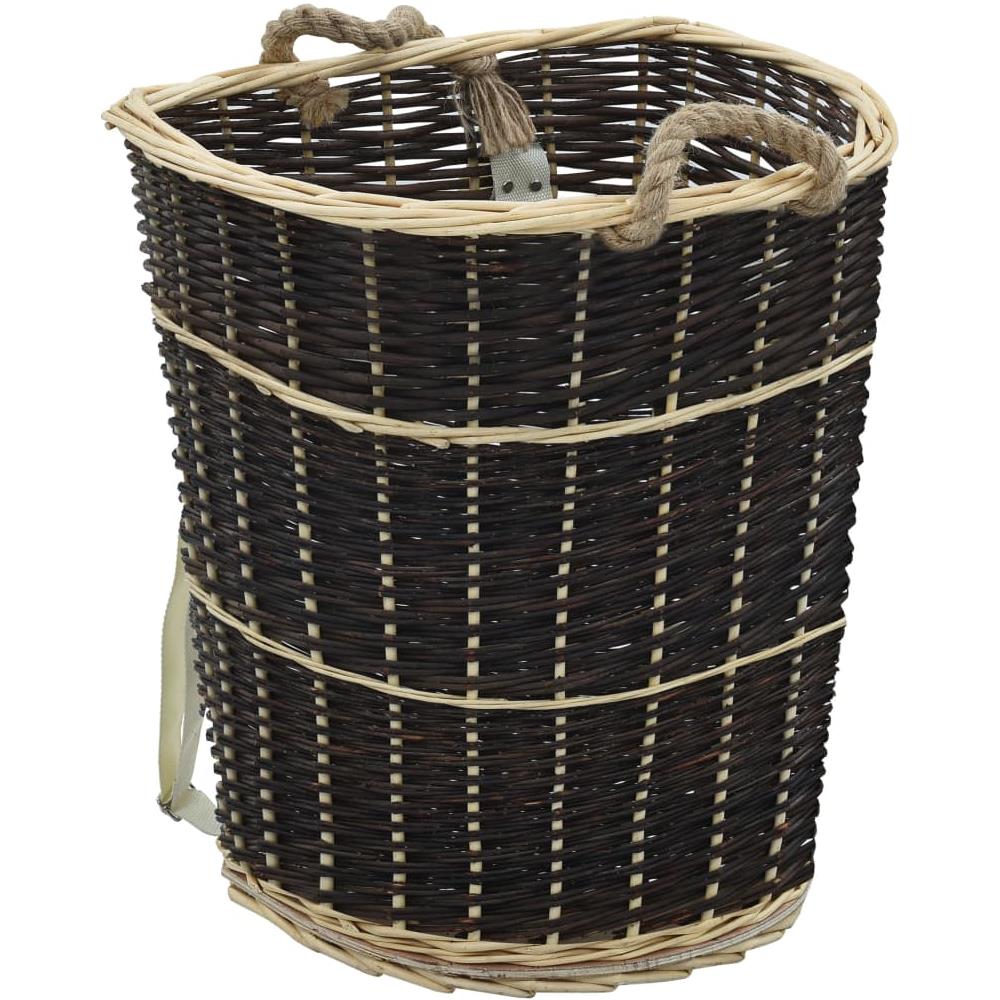 Cesta Per Legna Con Spallacci 57x51x69cm Salice Naturale - Foto 1