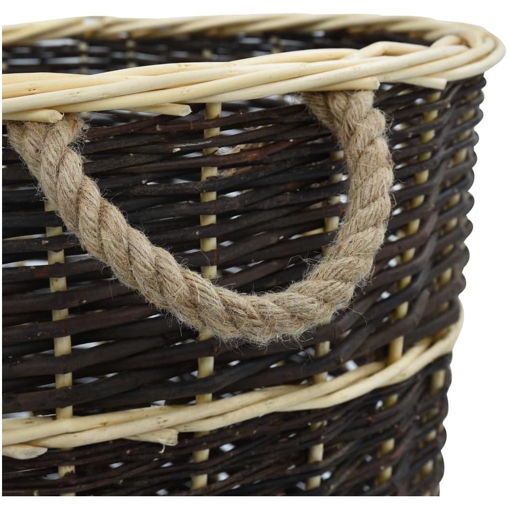 Cesta Per Legna Con Spallacci 57x51x69cm Salice Naturale - Foto 8