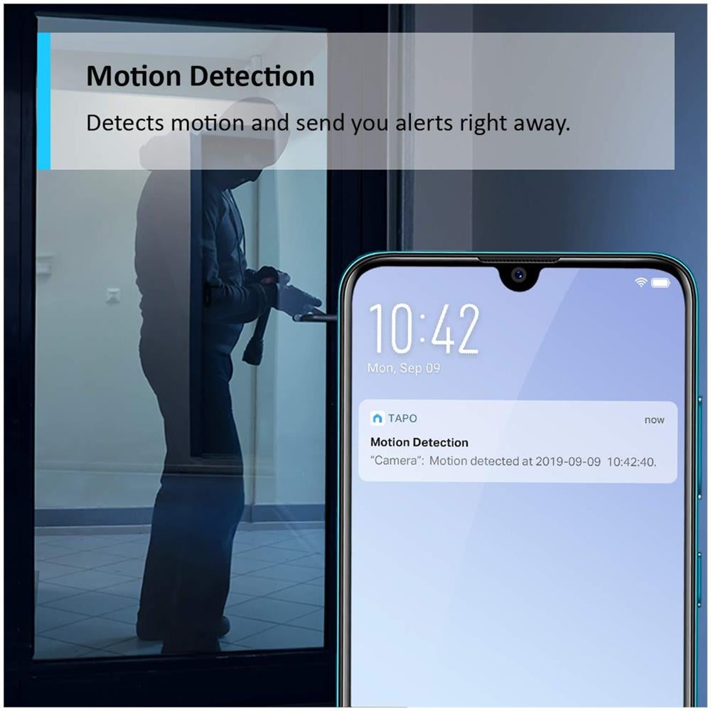 Camera Tp-link Smart Security Cctv Dellinterno Opere Con Alexa Home Page Di Google No Hub Richiesto 1080p Audio A 2 Vie Visione Notturna Sd Bagagli Libero Tapo App (tapo C100) - Foto 2