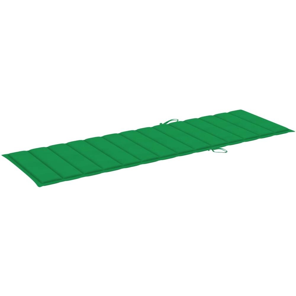 Cuscino per Lettino Verde 200x60x4 cm in Tessuto - Foto 3