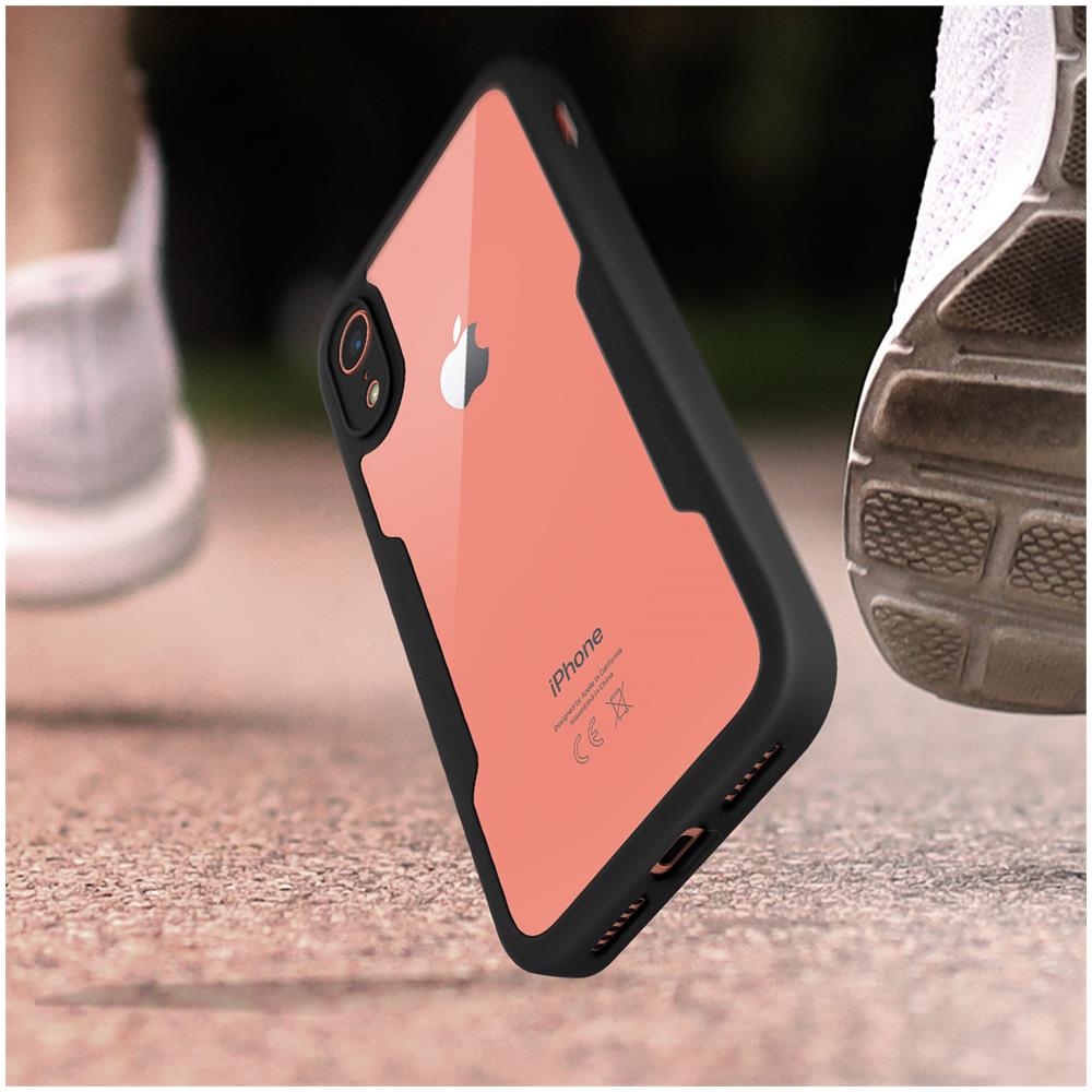 Cover Iphone Xr Retro Plexiglass Fronte Polimero Rinforzata Bordo Nero - Foto 2