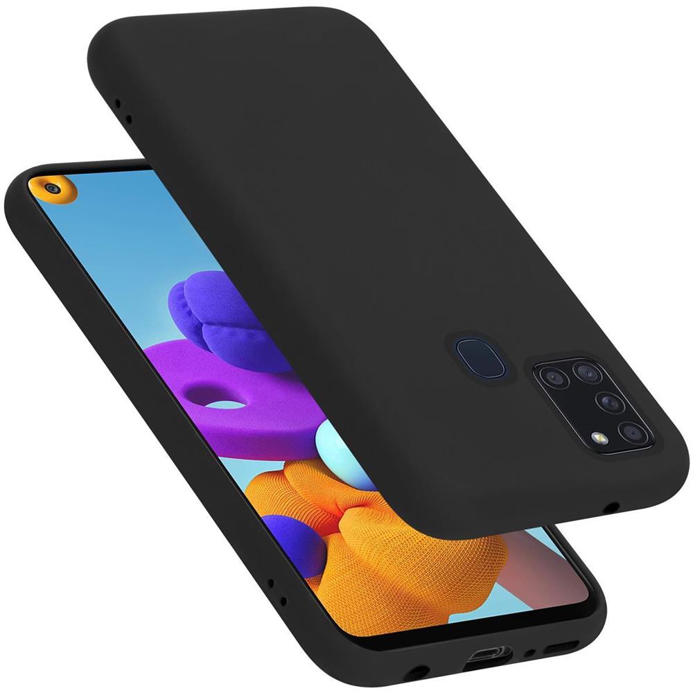 Custodia Compatibile Con Samsung Galaxy A21s In Liquid Nero - Coperchio Protettivo In Silicone Tpu Flessibile - Foto 1