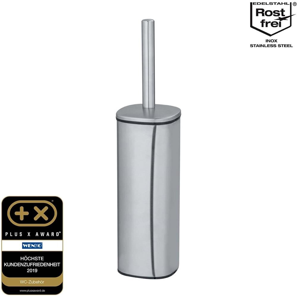 Spazzola Wc Alassio, Acciaio Inox Opaco, Grigio, Wenko - Foto 4