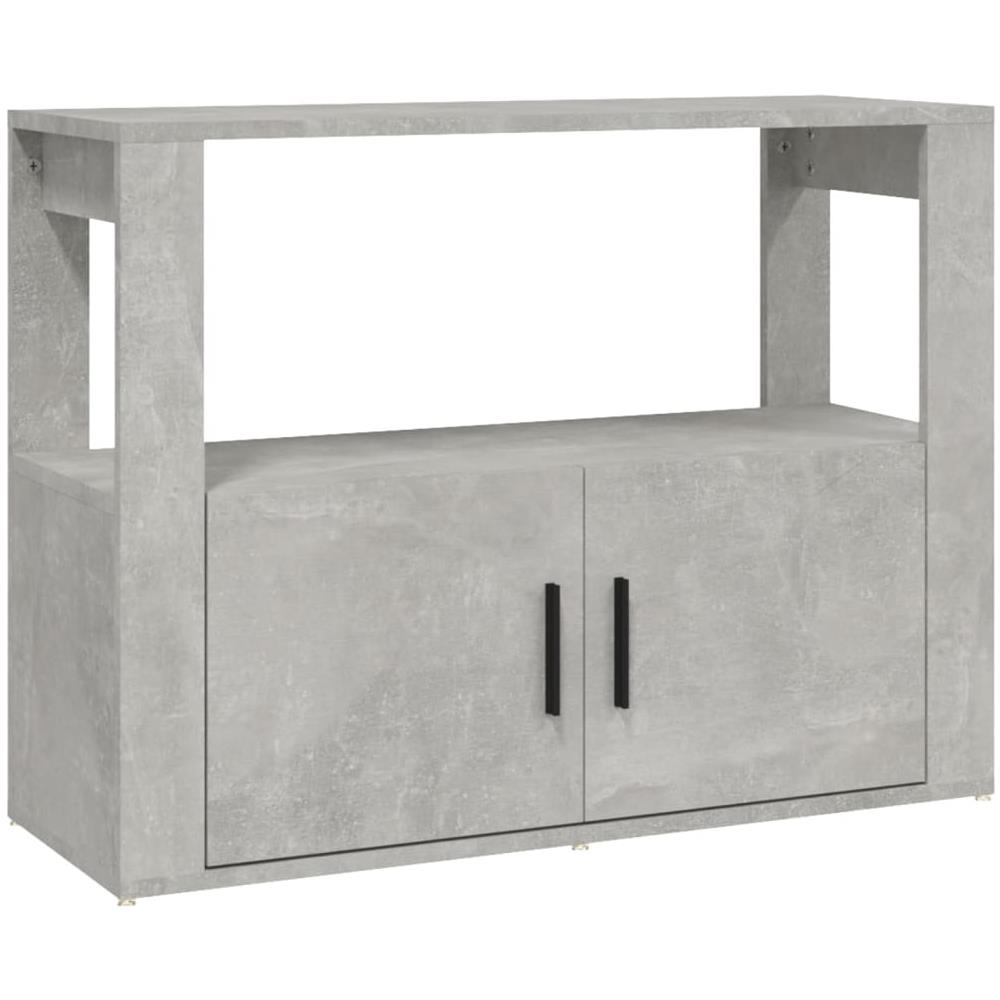 Credenza Grigio Cemento 80x30x60 cm in Legno Multistrato - Foto 2
