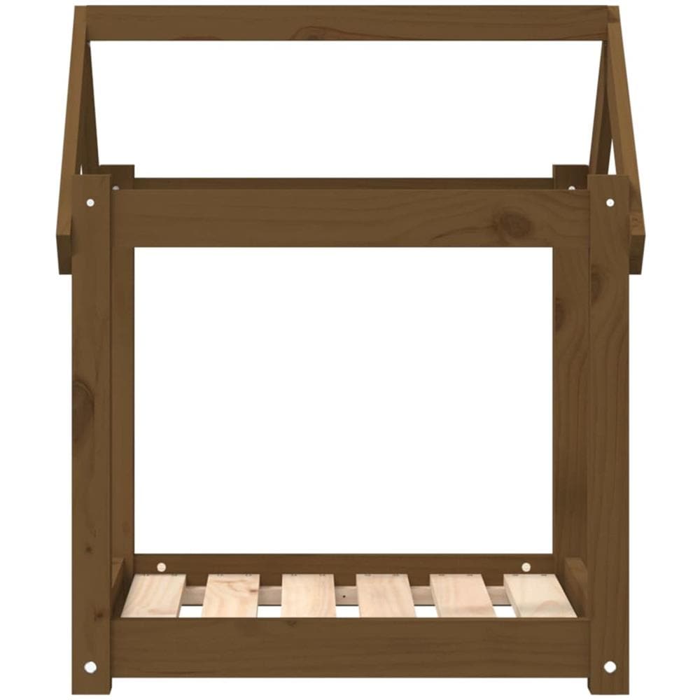 Cuccia per Cani Miele 61x50x70 cm in Legno Massello di Pino - Foto 2