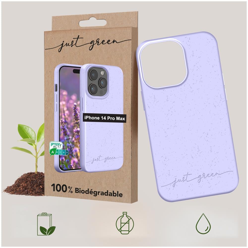 Cover Biodegradabile Per Iphone 14 Pro Max Lilla - Foto 2