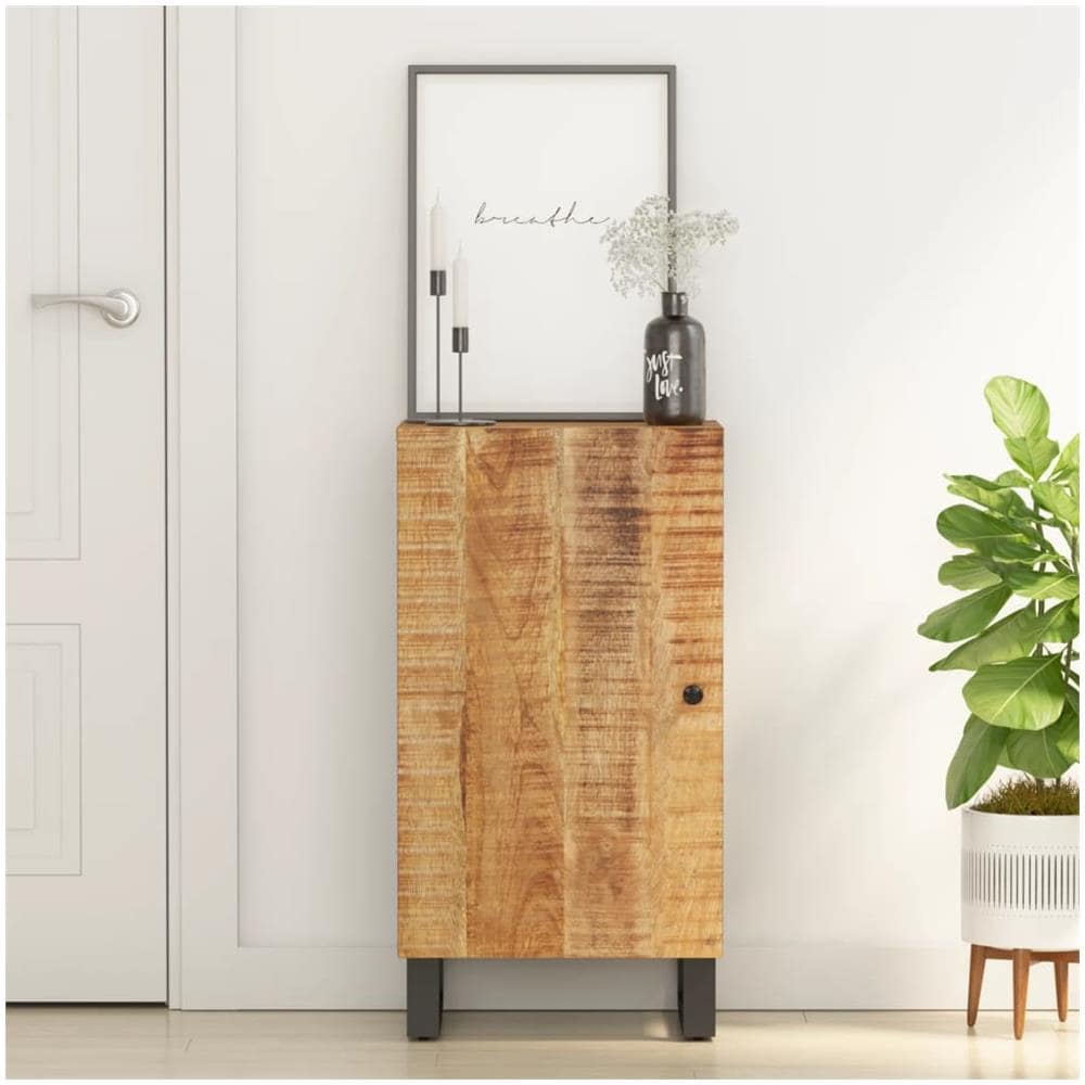 Credenza Con Anta 40x31x75 Cm In Legno Massello Di Mango - Foto 1