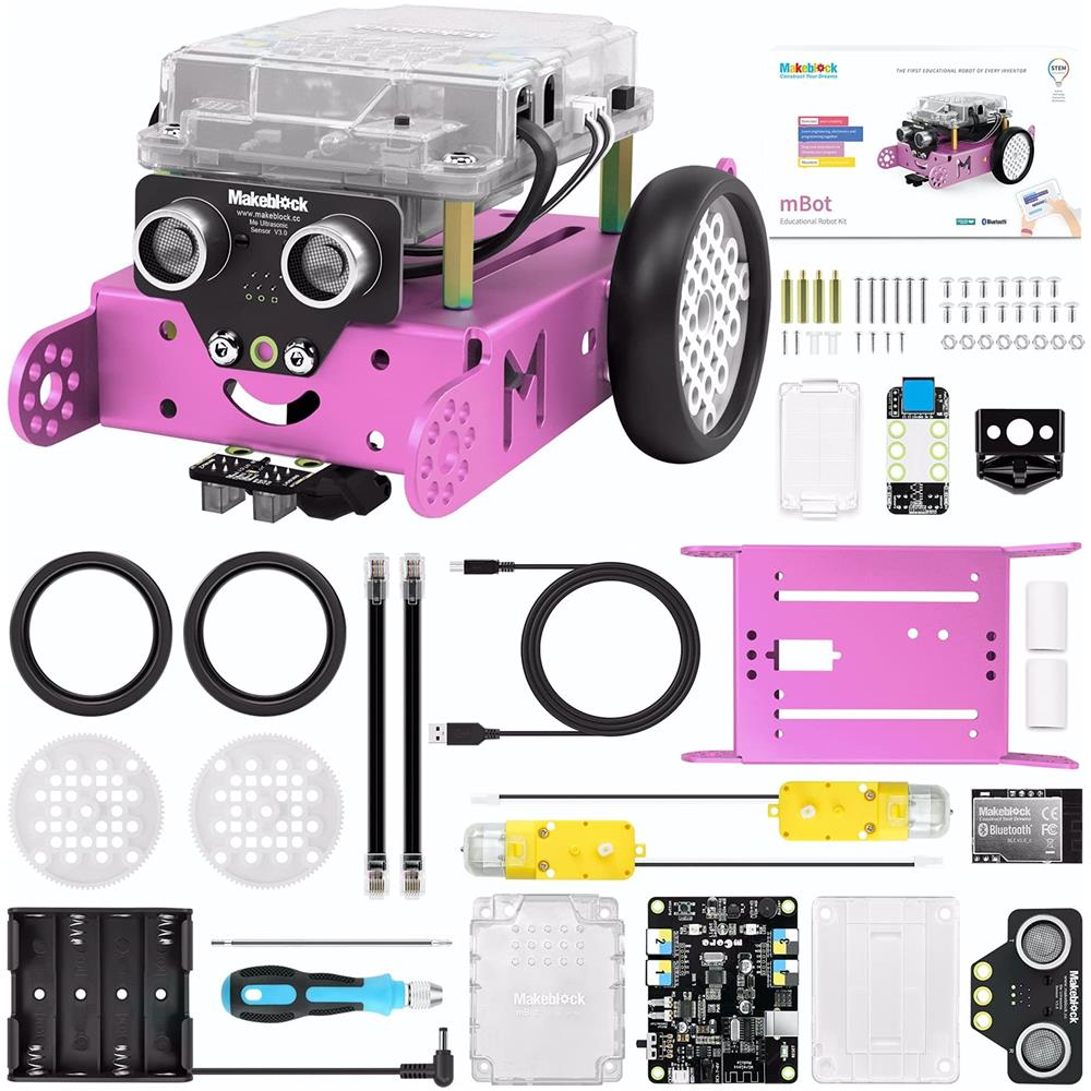Kit Robot Mbot, Progetti Stem Per Bambini Dagli 8 Ai 12 Anni Impara A Programmare Con Scratch Arduino, Kit Robot Per Bambini, Giocattoli Stem Per Bambini, Programmazione Computer Per Principianti, Regalo Per Ragazzi E Ragazze 8 Rosa - Foto 1