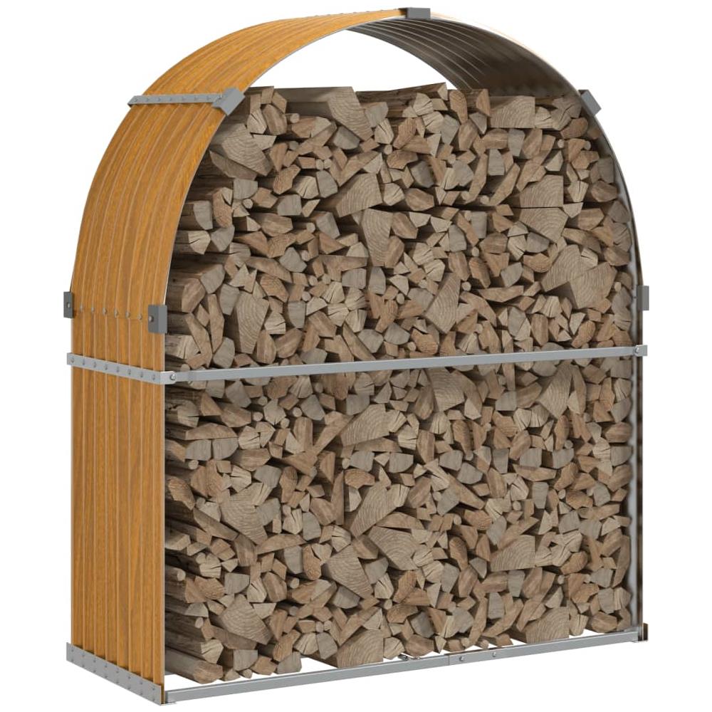 Portaceppi Marrone Chiaro 120x45x140 Cm In Acciaio Zincato - Foto 3